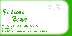 vilmos nema business card